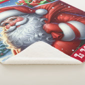 Kind Eerste Kerstman Aangepaste Naam Sherpa Deken (3/4)