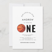 Kind eerste verjaardag Basketball  Kaart (Voorkant)