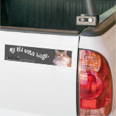 "Kind eet bugs" Kat Bumpersticker (Op Truck)