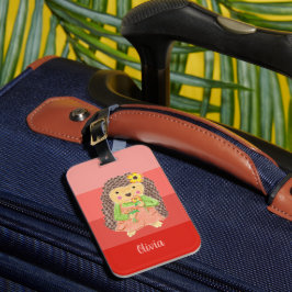 Kind Egel-smeltbloemen Koraalstrips Bagagelabel