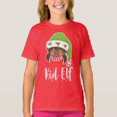 Kind Elf Girl - Kerstmis T-shirt (Voorkant)