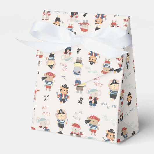 Kind- en bemanningspartij Pirate Favor Box Bedankdoosjes (Voorkant Zijde)