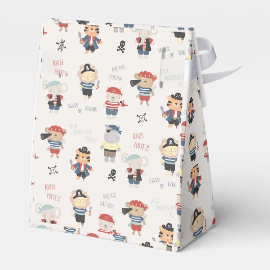 Kind- en bemanningspartij Pirate Favor Box Bedankdoosjes (Achterkant)