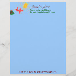 Kind- en borstkas gepersonaliseerd briefhoofd