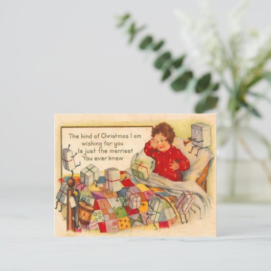 Kind en Cadeaus Briefkaart (Staand voorkant)