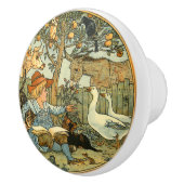  kind en dieren door Walter Crane Keramische Knop (Rechts)