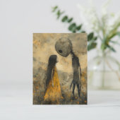 Kind en een monster briefkaart (Staand voorkant)