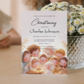 Kind en familie illustratie Zoon doop Kaart