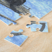 Kind en hond die naar de Santa Puzzle kijkt Legpuzzel (Zijkant)