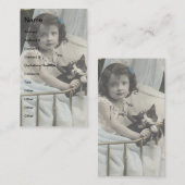  kind en kat visitekaartje (Voorkant / Achterkant)