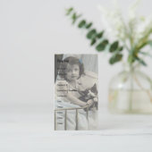  kind en kat visitekaartje (Staand voorkant)