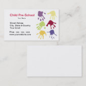 Kind- en kleuterschool-Visitekaartje Visitekaartje (Voorkant / Achterkant)