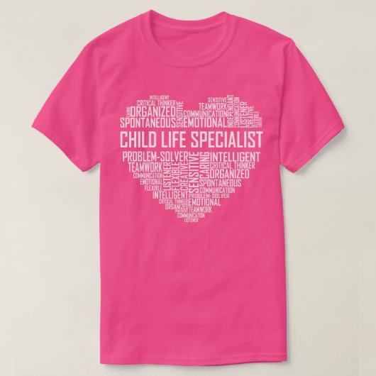 Kind- en levensspecialistenhart t-shirt (Design voorkant)