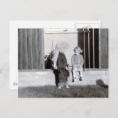 kind en meisje briefkaart (Voorkant / Achterkant)