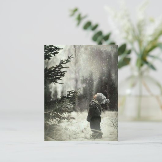 Kind en spar briefkaart (Staand voorkant)