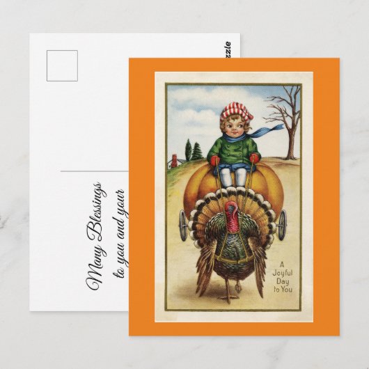  kind en Turkije Briefkaart (Voorkant / Achterkant)