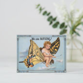 Kind en vlinder bewegend Briefkaart (Staand voorkant)