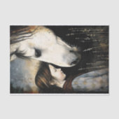 Kind en Witte Paard Découpage Tissuepapier (Voorkant)