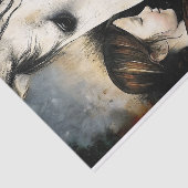 Kind en Witte Paard Découpage Tissuepapier (Detail)