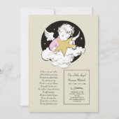 Kind engel Roze Bekendmaking van het leven Aankondiging (Voorkant)