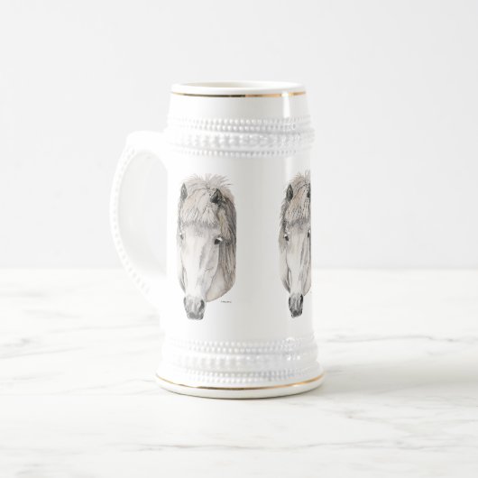 Kind Eyes - IJslandse paarden Bierpul (Voorkant links)