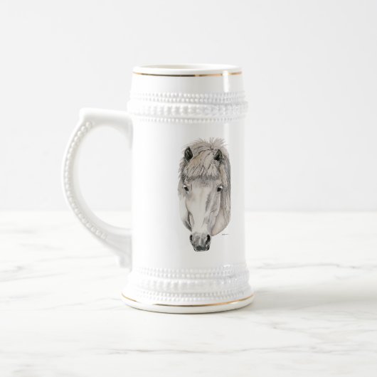 Kind Eyes - IJslandse paarden Bierpul (Links)