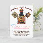 Kind Fancy-Dress Halloween Party Contest Kaart (Staand voorkant)