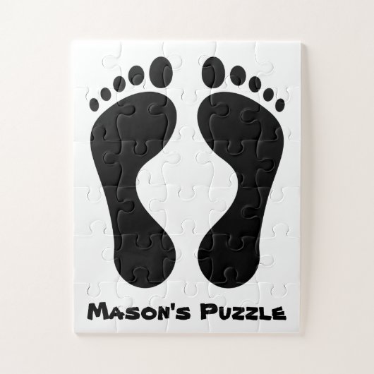 Kind - Feet Print Legpuzzel (Verticaal)