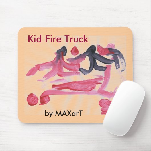 Kind Fire Truck van MAXarT Muismat (Met muis)