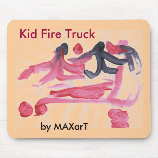 Kind Fire Truck van MAXarT Muismat