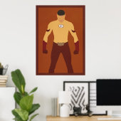 Kind Flash Wally West-minimalistisch Poster (Thuiskantoor)