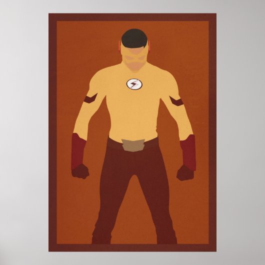 Kind Flash Wally West-minimalistisch Poster (Voorkant)