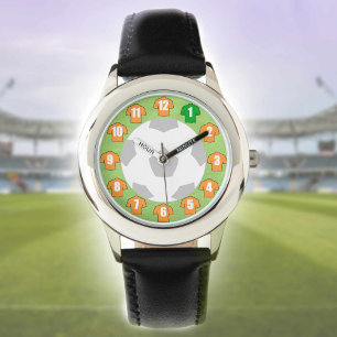 Kind Football volgen met Oranje Shirten Horloge