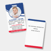 Kind Foto ID Aangepaste Noodidentificatie Badge (Front & Back)