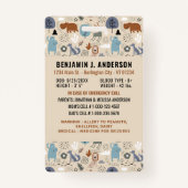 Kind Foto ID Noodsituatie Schattigee Bos Dieren Ki Badge (Achterkant)