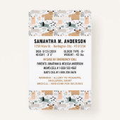 Kind Foto Identificatie Veiligheid Hond Patroon Ki Badge (Achterkant)