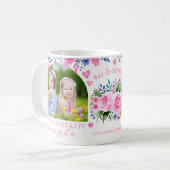 Kind Foto Moederdag Keepsake Waterverf Floral Koffiemok (Voorkant links)