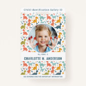 Kind Foto Noodsituatie ID Kinder Identificatie Badge (Voorkant)