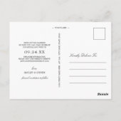 Kind Foto Sla de datum op | Marineblauw Briefkaart (Achterkant)