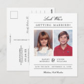 Kind Foto Sla de datum op | Wit Briefkaart (Voorkant / Achterkant)