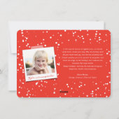 Kind Foto van Peace & Joy Cartoon kerstboom Feestdagenkaart (Achterkant)