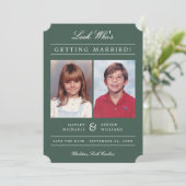 Kind Foto's Old School Classic Styled | Sage Save The Date (Staand voorkant)