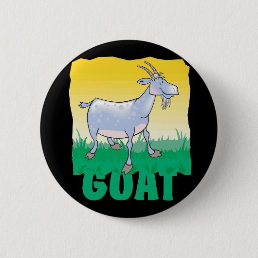 Kind Friendly Goat Ronde Button 5,7 Cm (Voorkant)