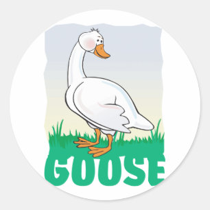 Kind Friendly Goose Ronde Sticker
