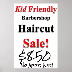 Kind Friendly Haircut Sale Beauty Salon Poster
