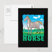 Kind Friendly Horse Briefkaart (Voorkant / Achterkant)