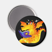 Kind Funny Halloween Dragon Magneet (Voorkant / Achterkant)