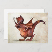 Kind Funny Little Dragon Briefkaart (Voorkant / Achterkant)
