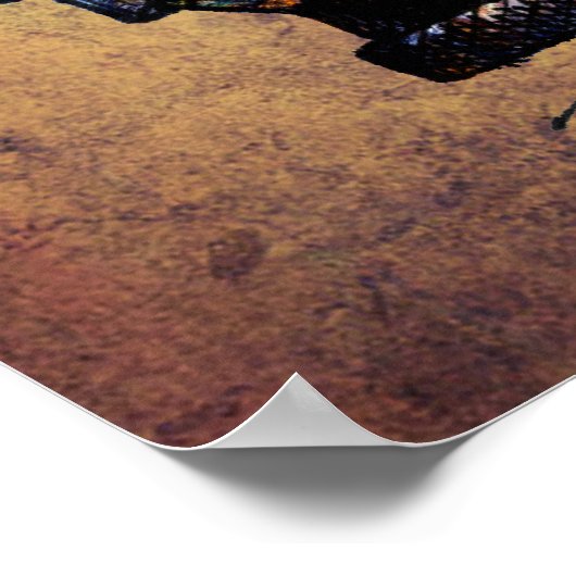 Kind Funny Rusty Steampunk Robot Art Poster (Hoek)