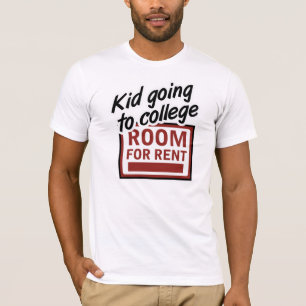 Kind gaat naar college kamer voor huur t-shirt